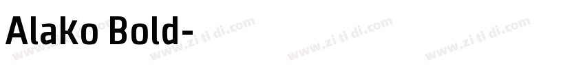Alako Bold字体转换